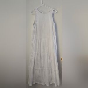 4our Dreamers White Sleeveless Tiered Maxi Dress